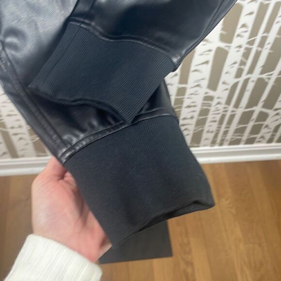 Sundays Brasada NEW $216 Faux Leather Joggers sz M Black - Picture 8 of 13